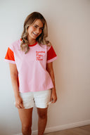 She's Showing Up Tee — Coffee and Chaos Tee