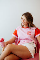 She's Showing Up Tee — Coffee and Chaos Tee