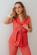 Empire Edge - Utility Vest with Waist Tie