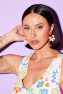 Posey Earrings // Pink + Red