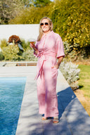 Golden Hour Jumpsuit | Pale Pink Linen Jumpsuit | SAVVI the label  - PRESALE