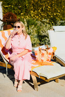 Golden Hour Jumpsuit | Pale Pink Linen Jumpsuit | SAVVI the label  - PRESALE