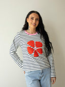 In Bloom Long Sleeve | Striped Graphic Top | SAVVI The Label
