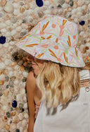 REVERSIBLE BUCKET HAT - DOT/FLEUR