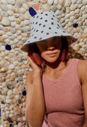 REVERSIBLE BUCKET HAT - DOT/FLEUR