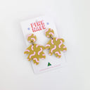 THE GRACE FANDANGLE MUSTARD / PINK DANGLE EARRINGS